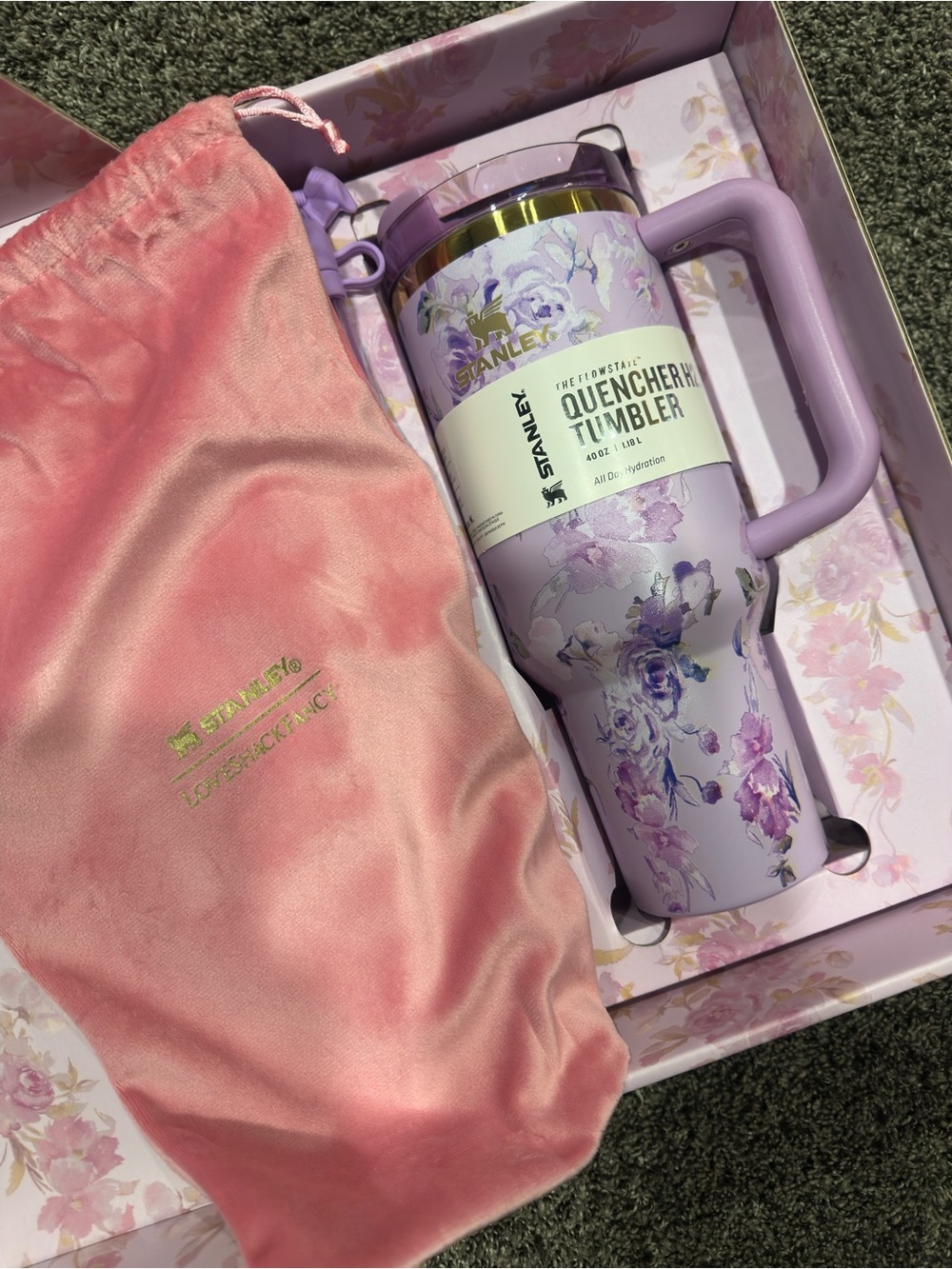 Stanley X Quencher H2 Tumbler - Purple Floral - Picture 3 of 4